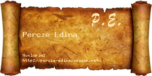Percze Edina névjegykártya